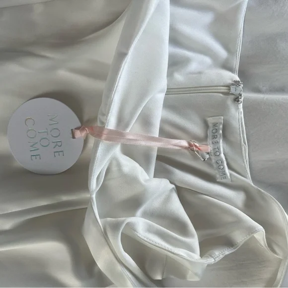 White silk mini dress - Picture 3 of 3